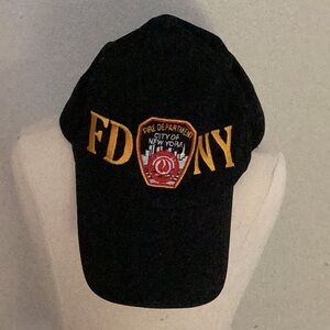 FDNY New York embroidered city Logo Patch Ball cap~EUC~Adjustable back~NYFD 🇺🇸